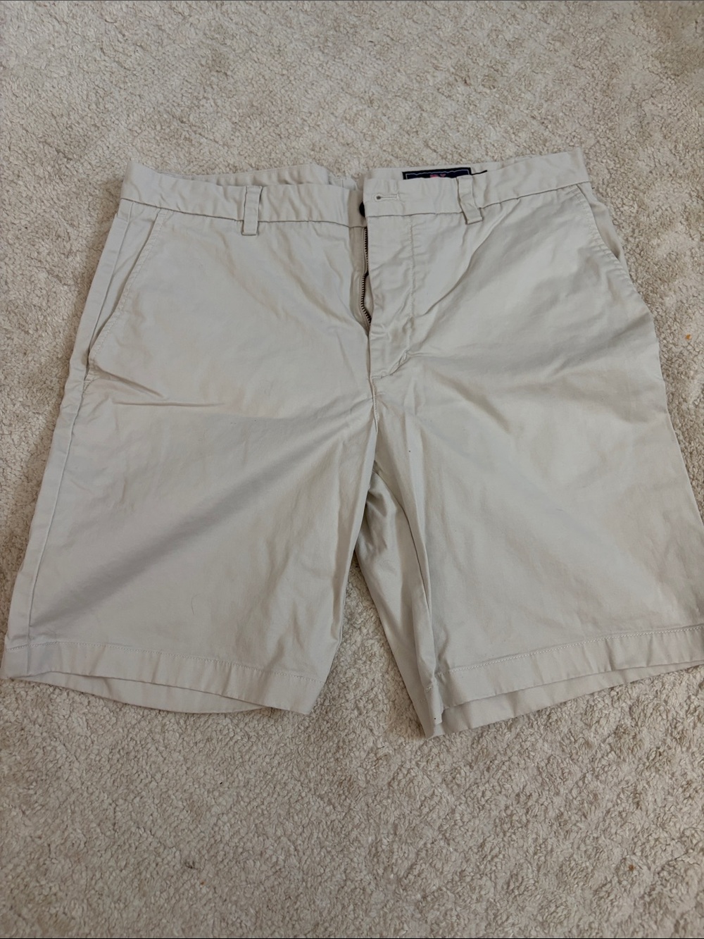 Vineyard Vines Light Beige Flat Front Men's Shorts